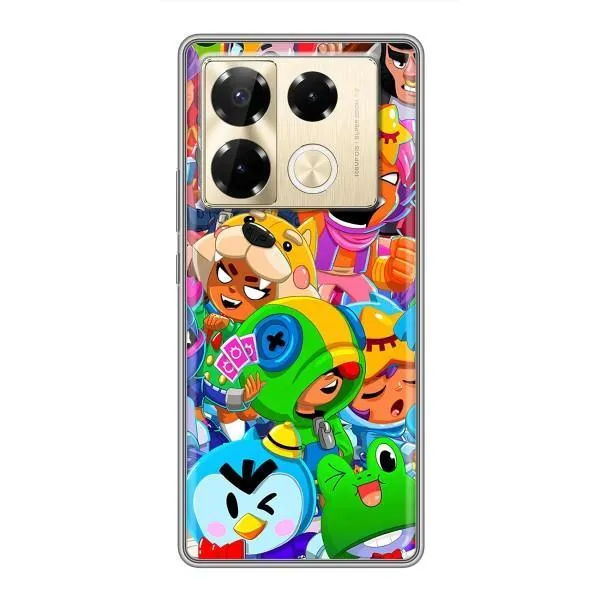 Чехол с принтом «герои Бравл Старс» для Infinix Note 40 Pro Чехол с принтом «герои Бравл Старс» для Infinix Note 40 Pro