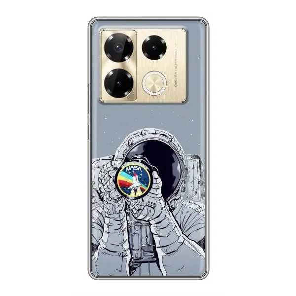 Чохол з принтом «Космонавт фото» для Infinix Note 40 Pro Чохол з принтом «Космонавт фото» для Infinix Note 40 Pro