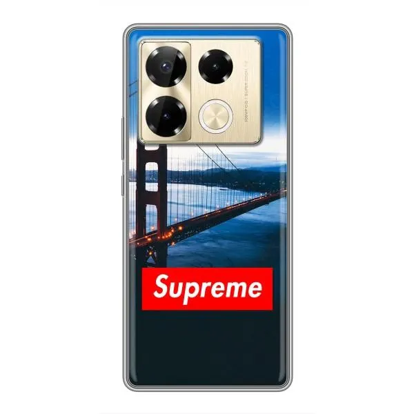 Чехол с принтом «Стиль Supreme» для Infinix Note 40 Pro
