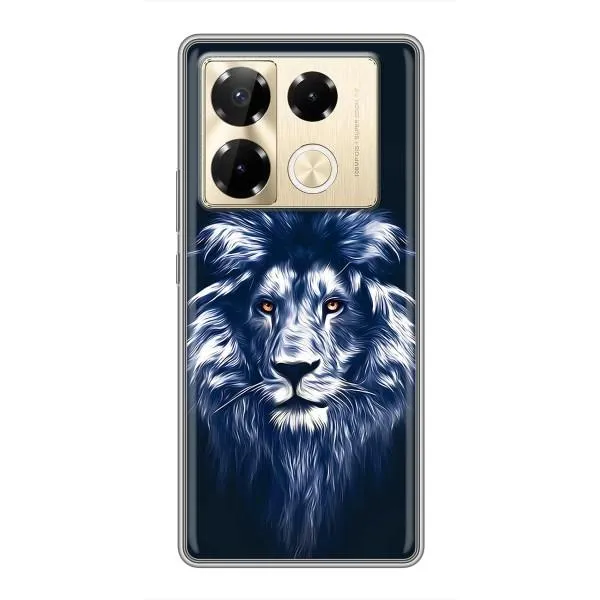 Чехол с принтом «Синий Лев» для Infinix Note 40 Pro Чехол с принтом «Синий Лев» для Infinix Note 40 Pro
