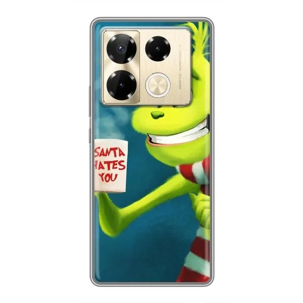 Чехол с принтом «Зеленый Гринч» для Infinix Note 40 Pro