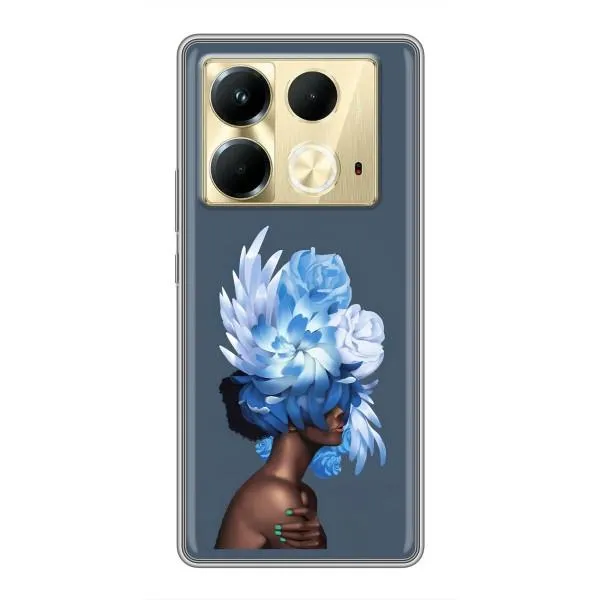 Чохол з принтом «Квіти на голові» для Infinix Note 40