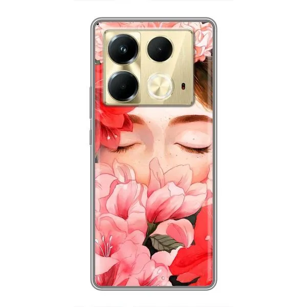 Чохол з принтом «Очі в квітах» для Infinix Note 40