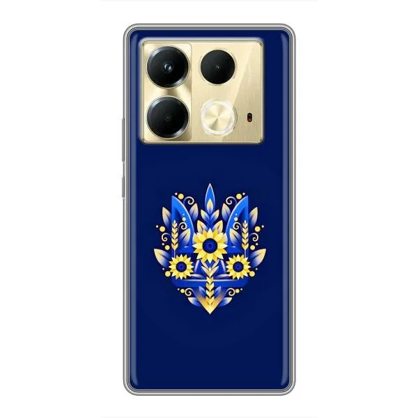 Чехол с принтом «Цветочный Герб» для Infinix Note 40
