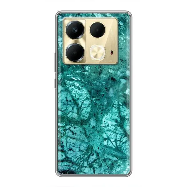 Чехол с принтом «Зеленый мрамор» для Infinix Note 40