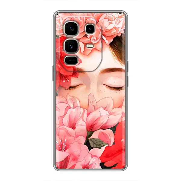 Чохол з принтом «Очі в квітах» для Infinix Note 50 Pro Plus Чохол з принтом «Очі в квітах» для Infinix Note 50 Pro Plus