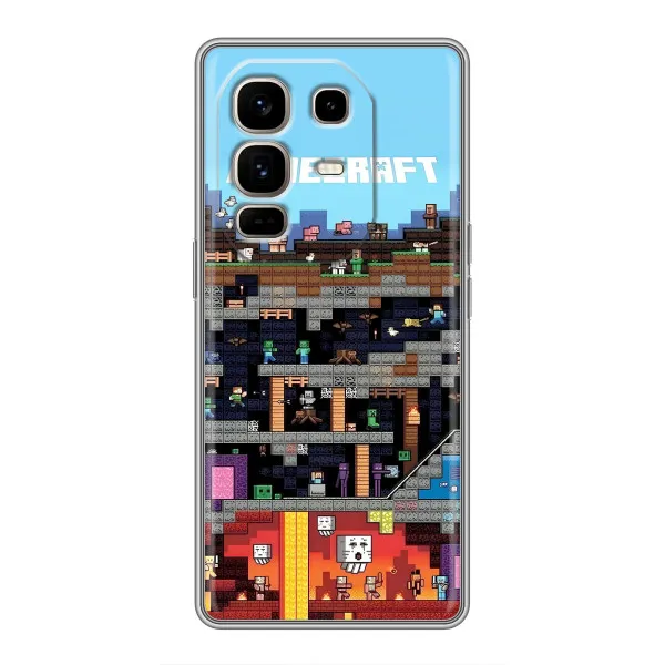 Чехол с принтом «фон Minecraft» для Infinix Note 50 Pro Plus