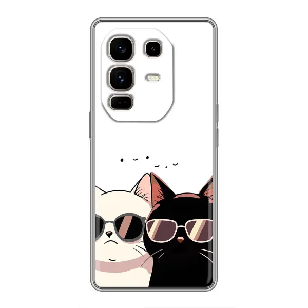 Чохол з принтом «Коти в окулярах» для Infinix Note 50 Pro Plus