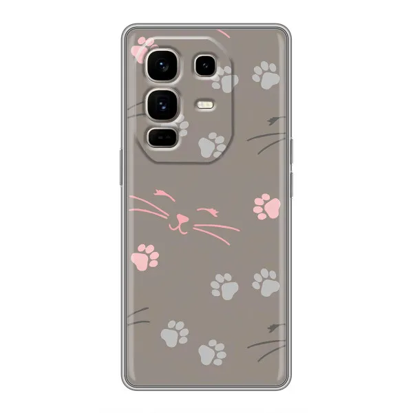 Чохол з принтом «Лапи і вуса» для Infinix Note 50 Pro Plus