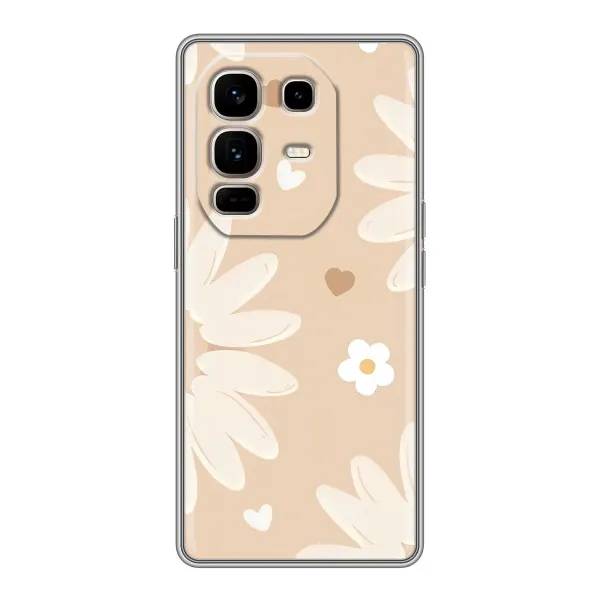 Чохол з принтом «Бежеві квіти» для Infinix Note 50 Pro Plus Чохол з принтом «Бежеві квіти» для Infinix Note 50 Pro Plus