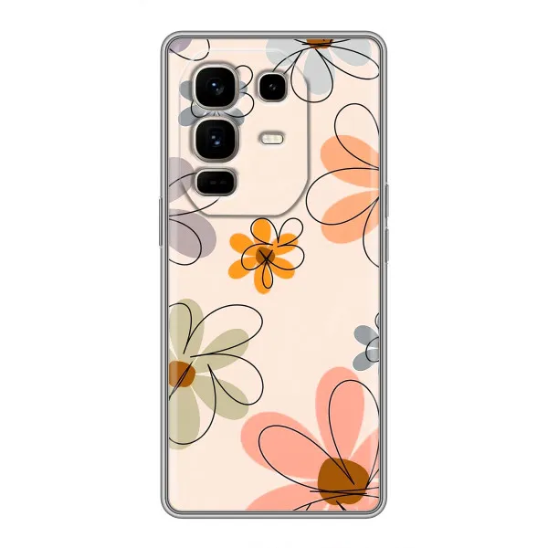 Чохол з принтом «Кольорові квіти» для Infinix Note 50 Pro Plus Чохол з принтом «Кольорові квіти» для Infinix Note 50 Pro Plus