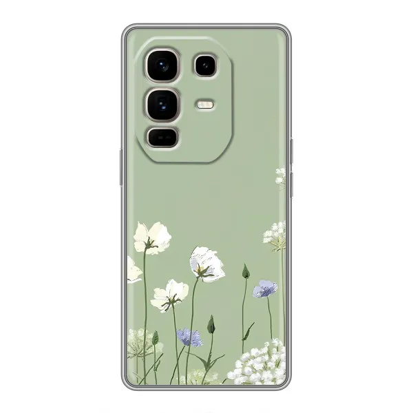 Чохол з принтом «Квіти на зеленому» для Infinix Note 50 Pro Plus Чохол з принтом «Квіти на зеленому» для Infinix Note 50 Pro Plus