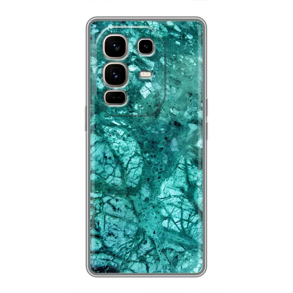 Чохол з принтом «Зелений мрамор» для Infinix Note 50 Pro Plus