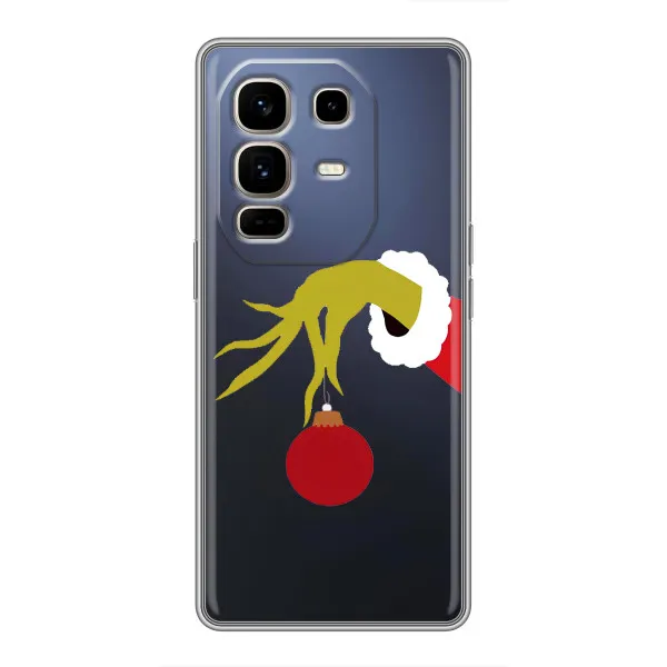Чехол с принтом «Гринч с игрушкой» для Infinix Note 50 Pro Plus