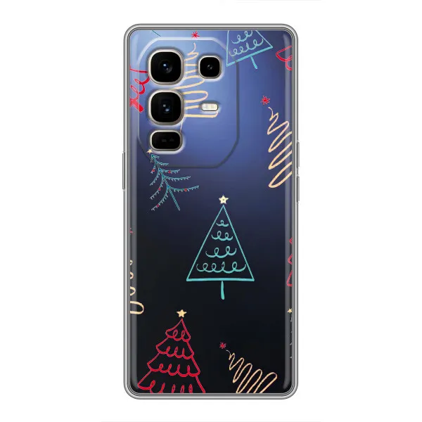 Чехол с принтом «Рождественские елки» для Infinix Note 50 Pro Plus