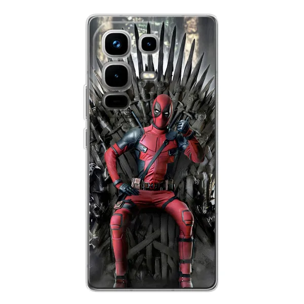 Чехол с принтом «Дэдпул на троне» для Infinix Note 50 Pro Чехол с принтом «Дэдпул на троне» для Infinix Note 50 Pro