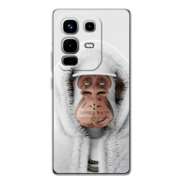 Чехол с принтом «обезьяна NFT в тату» для Infinix Note 50 Pro