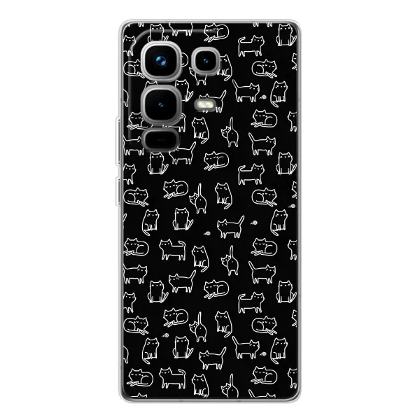 Чехол с принтом «Меленькие котики» для Infinix Note 50 Pro