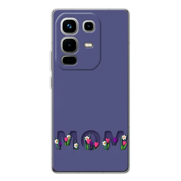Чехол с принтом «Мама в цветах» для Infinix Note 50 Pro