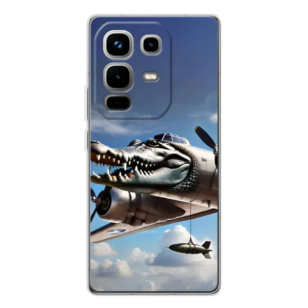 Чехол с принтом «Бомбардиро крокодило» для Infinix Note 50 Pro
