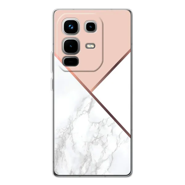 Чохол з принтом «Тройний мрамор» для Infinix Note 50 Pro