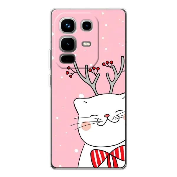 Чехол с принтом «Зимний кот» для Infinix Note 50 Pro Чехол с принтом «Зимний кот» для Infinix Note 50 Pro