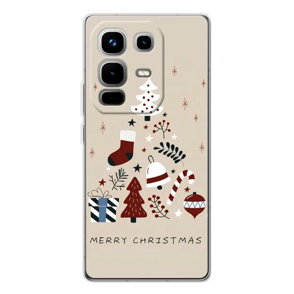 Чехол с принтом «Merry Christmas» для Infinix Note 50 Pro