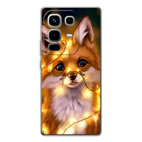 Чехол с принтом «Лисичка в гирляндах» для Infinix Note 50