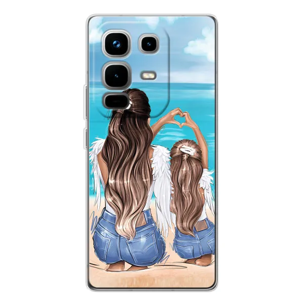 Чохол з принтом «Мама з донькою» для Infinix Note 50