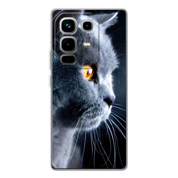 Чехол с принтом «Серый Кот» для Infinix Note 50 Чехол с принтом «Серый Кот» для Infinix Note 50