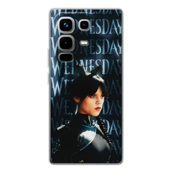Чехол с принтом «Уэнздей кошка» для Infinix Note 50 Чехол с принтом «Уэнздей кошка» для Infinix Note 50