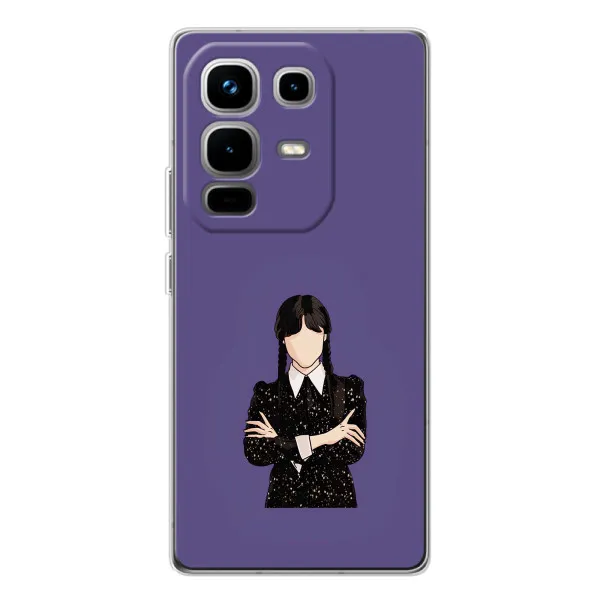 Чехол с принтом «Уэнздей в черном» для Infinix Note 50 Чехол с принтом «Уэнздей в черном» для Infinix Note 50