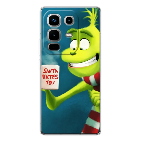 Чехол с принтом «Зеленый Гринч» для Infinix Note 50 Чехол с принтом «Зеленый Гринч» для Infinix Note 50