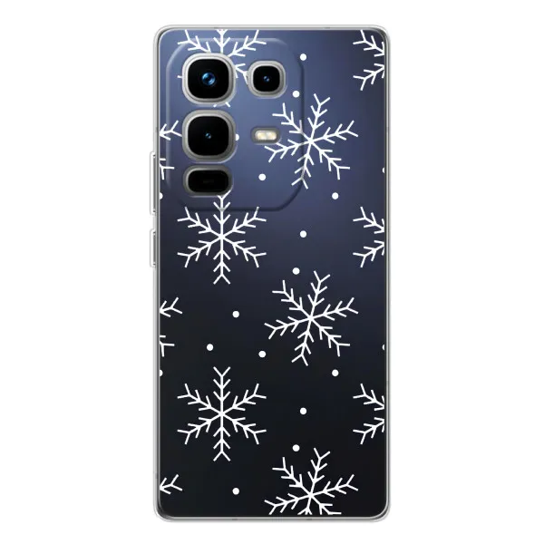 Чехол с принтом «Белые снежинки» для Infinix Note 50