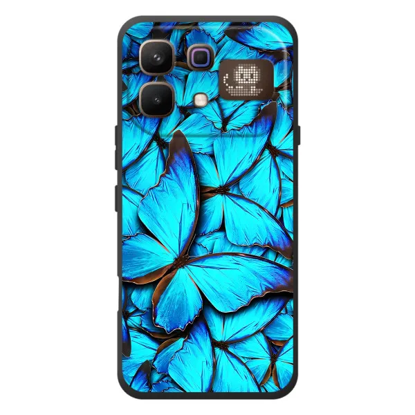 Чохол з принтом «Сині метелики» для Infinix Note 60 Pro Чохол з принтом «Сині метелики» для Infinix Note 60 Pro