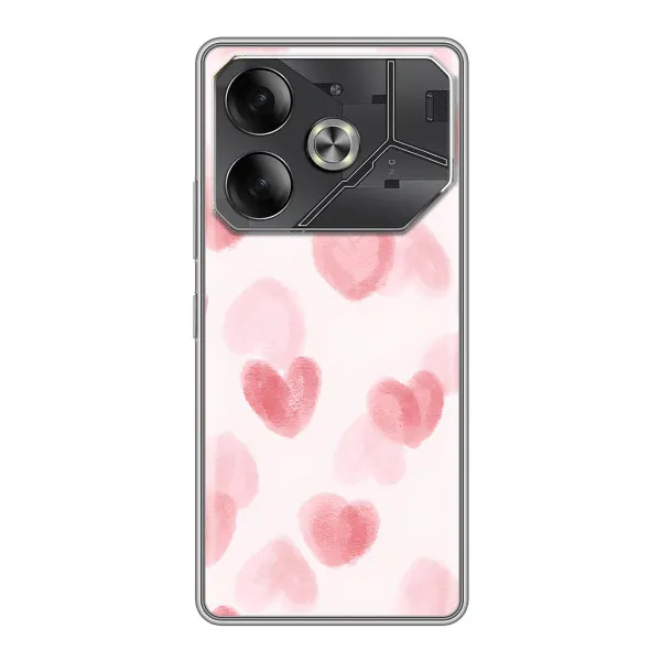Чехол с принтом «Розовые сердечки» для Infinix Note 60 Ultra