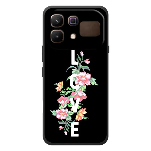 Чехол с принтом «Цветы LOVE» для Infinix Note 60 Чехол с принтом «Цветы LOVE» для Infinix Note 60