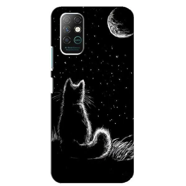 Чехол с принтом «Котик и луна» для Infinix Note 8 Чехол с принтом «Котик и луна» для Infinix Note 8
