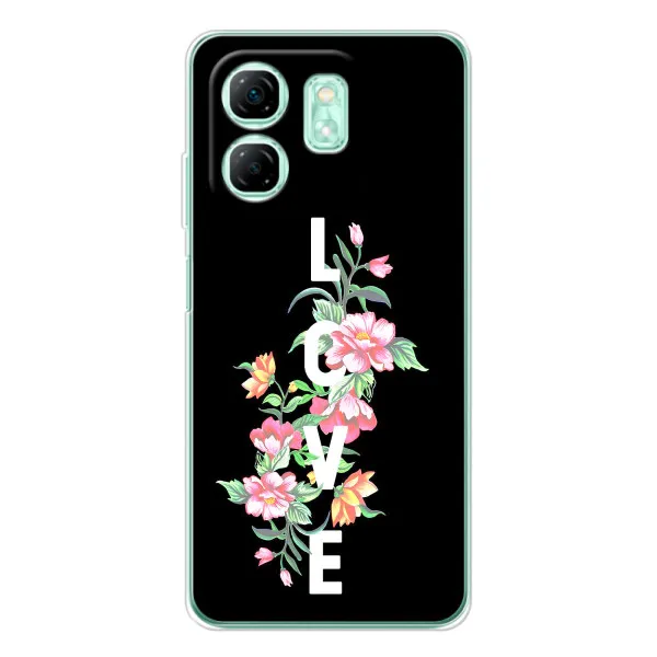 Чехол с принтом «Цветы LOVE» для Infinix Smart 10 HD