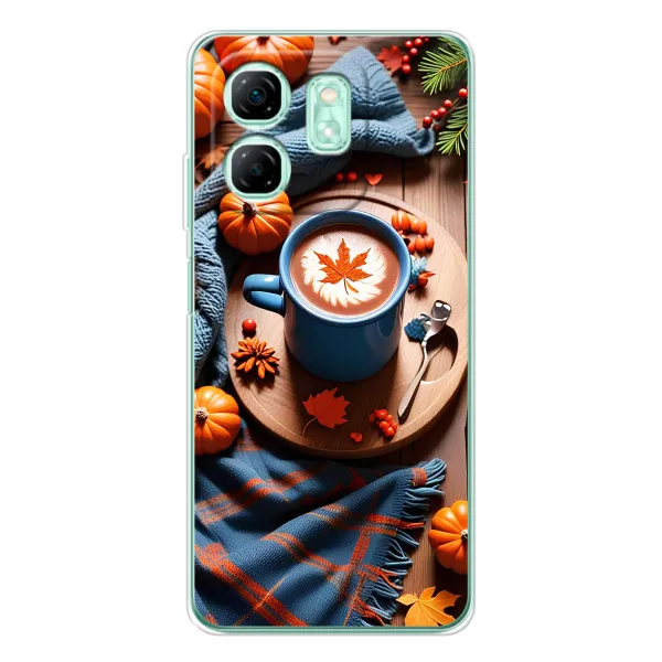Чехол с принтом «Кофе и тыковки» для Infinix Smart 10 HD