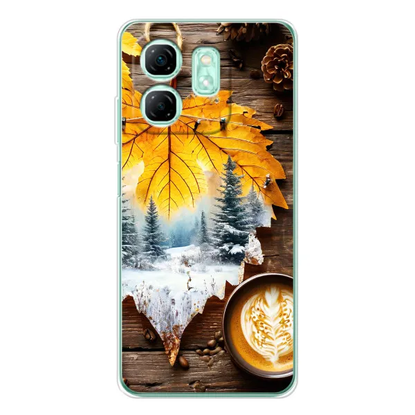 Чехол с принтом «Осенне-зимний кофе» для Infinix Smart 10 HD