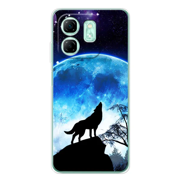 Чехол с принтом «Волк на луну» для Infinix Smart 10 HD