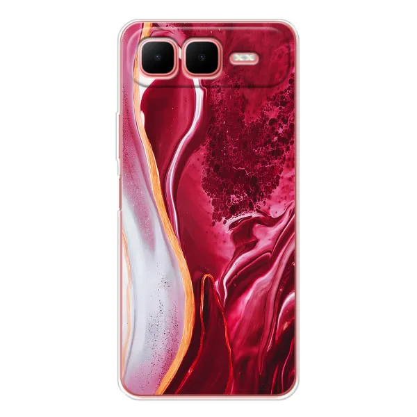 Чохол з принтом «Мрамор червоний» для Infinix Smart 10 Plus Чохол з принтом «Мрамор червоний» для Infinix Smart 10 Plus