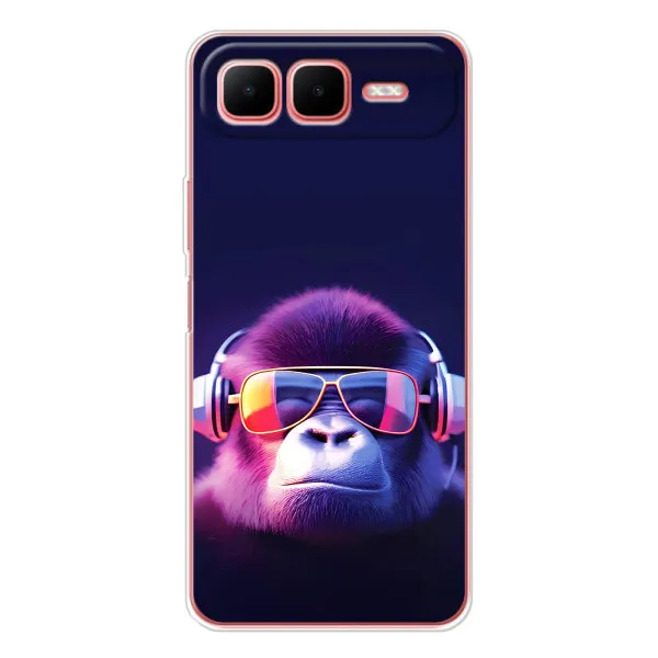 Чехол с принтом «Стильная обезьяна» для Infinix Smart 10 Plus Чехол с принтом «Стильная обезьяна» для Infinix Smart 10 Plus
