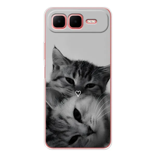 Чохол з принтом «Пара котів» для Infinix Smart 10 Plus