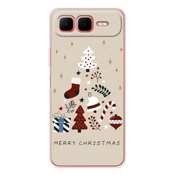 Чехол с принтом «Merry Christmas» для Infinix Smart 10 Plus