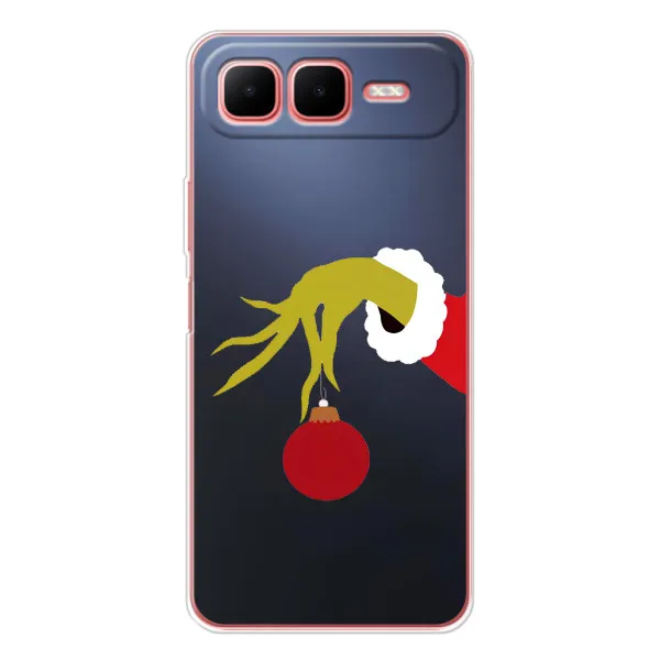Чехол с принтом «Гринч с игрушкой» для Infinix Smart 10 Plus Чехол с принтом «Гринч с игрушкой» для Infinix Smart 10 Plus