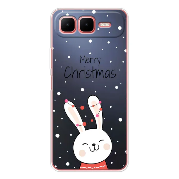 Чехол с принтом «Рождественский заяц» для Infinix Smart 10 Plus Чехол с принтом «Рождественский заяц» для Infinix Smart 10 Plus
