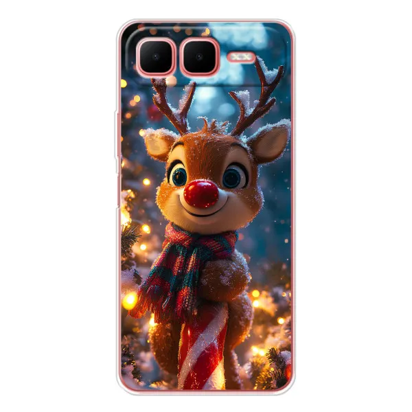 Чохол з принтом «Олень з шарфом» для Infinix Smart 10 Plus