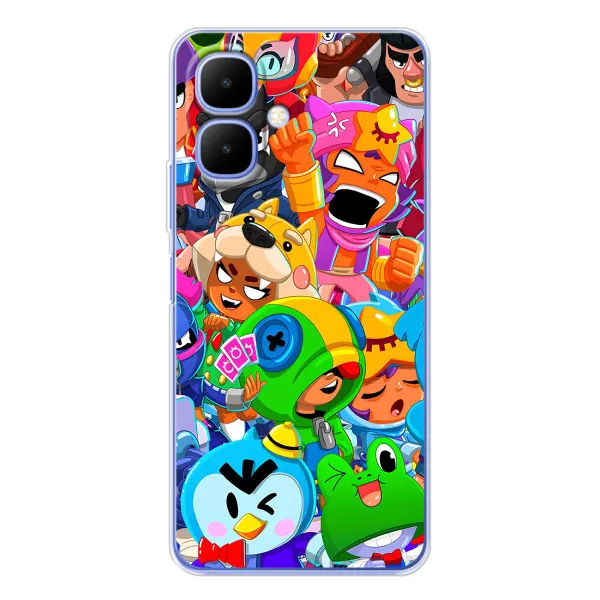 Чехол с принтом «герои Бравл Старс» для Infinix Smart 10